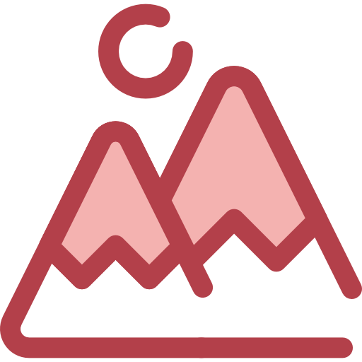 Mountains Monochrome Red icon