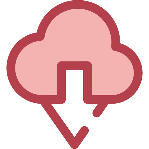 Cloud computing Monochrome Red icon
