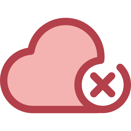 cloud computing Monochrome Red icoon