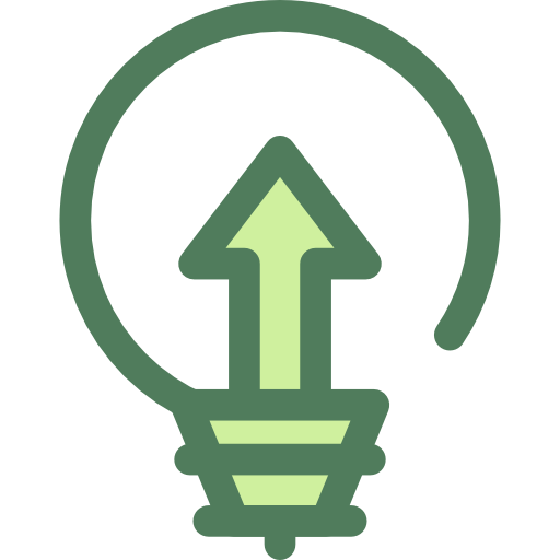 Light bulb Monochrome Green icon
