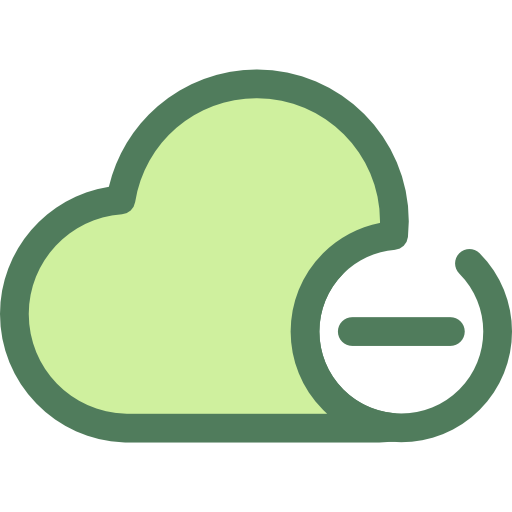 cloud computing Monochrome Green Icône