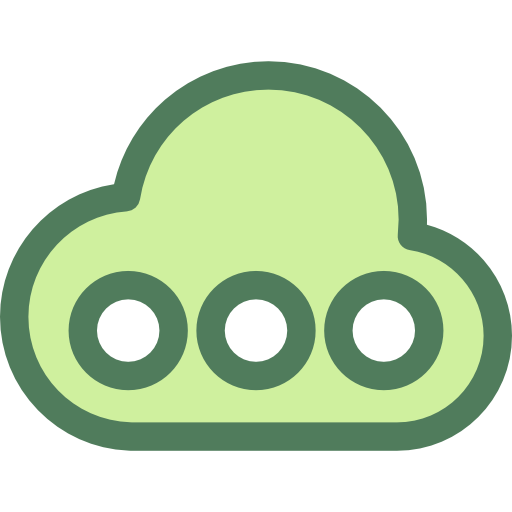 cloud computing Monochrome Green Icône