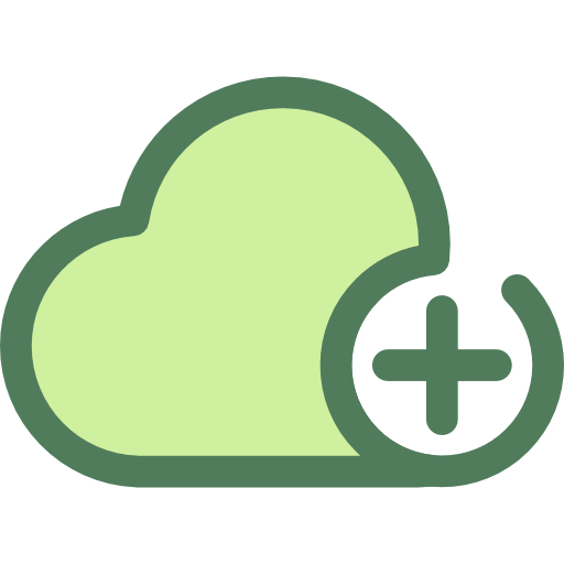 クラウドコンピューティング Monochrome Green icon