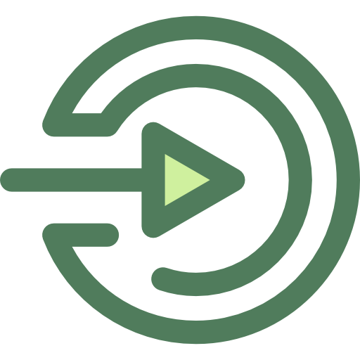 log in Monochrome Green icoon