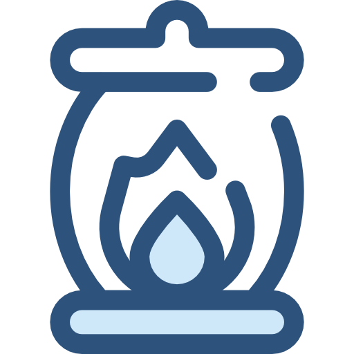 Lamp Monochrome Blue icon