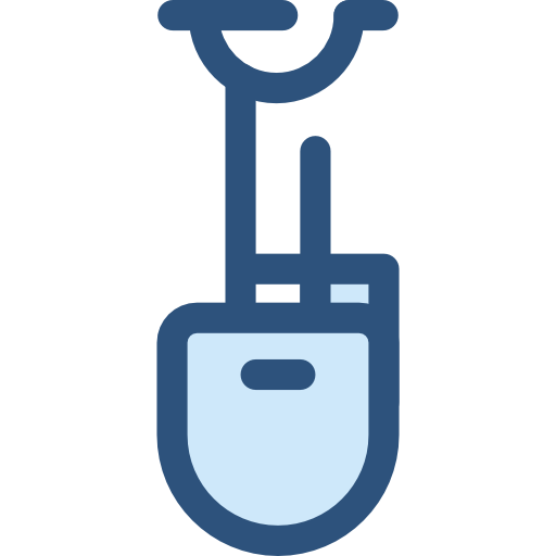 Shovel Monochrome Blue icon