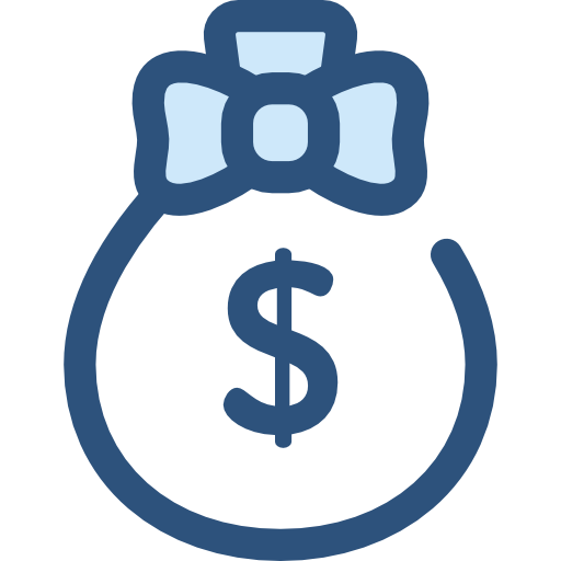 Money bag Monochrome Blue icon