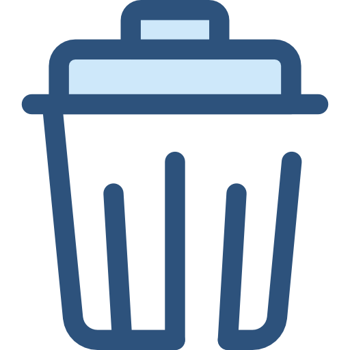 Garbage Monochrome Blue icon