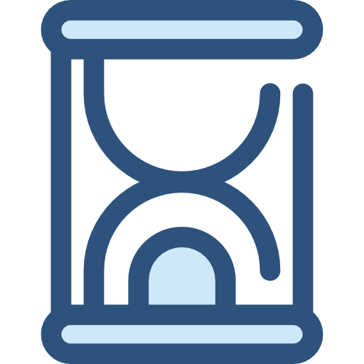 Hourglass Monochrome Blue icon