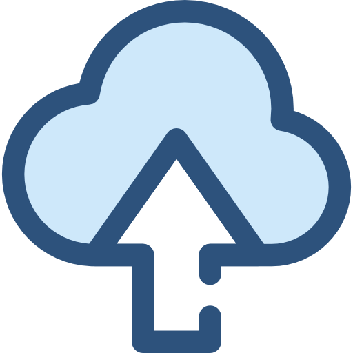 cloud computing Monochrome Blue icoon