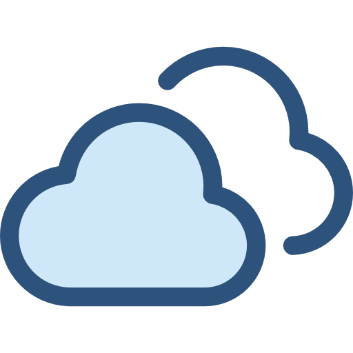 nubes Monochrome Blue icono