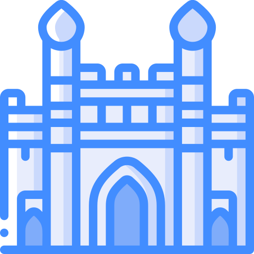 Gate of india Basic Miscellany Blue icon