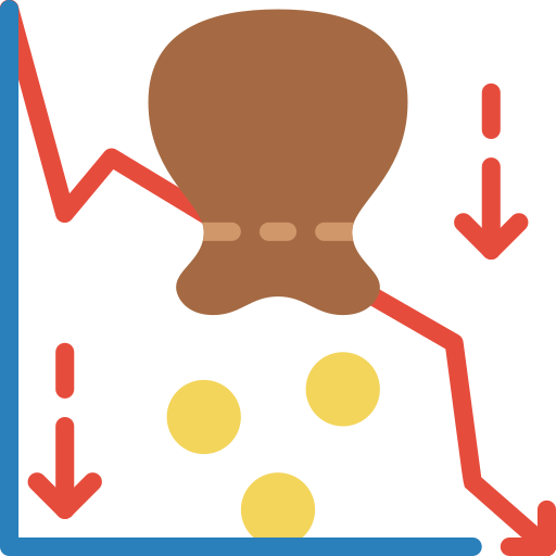 Bad investment Basic Miscellany Flat icon