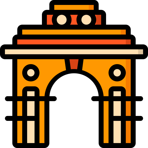 Gate of india Basic Miscellany Lineal Color icon