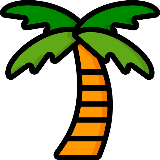 Palm tree Basic Miscellany Lineal Color icon