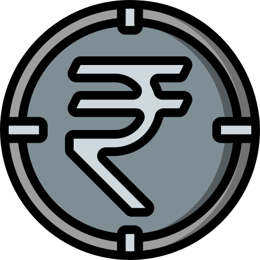 Rupee Basic Miscellany Lineal Color icon
