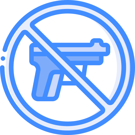 No weapons Basic Miscellany Blue icon