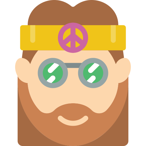 hippie Basic Miscellany Flat icon