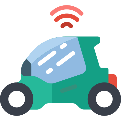 autonome auto Basic Miscellany Flat icoon