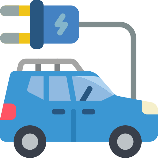 Electric car Basic Miscellany Flat icon