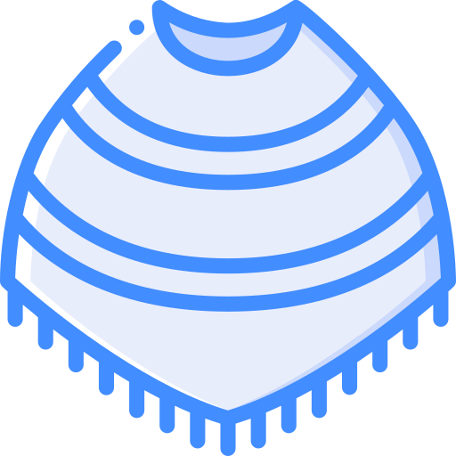 poncho Basic Miscellany Blue Icône