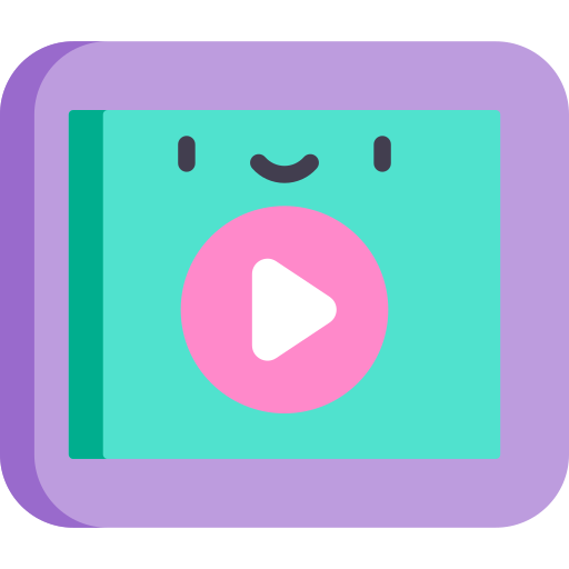 vídeo Kawaii Flat icono