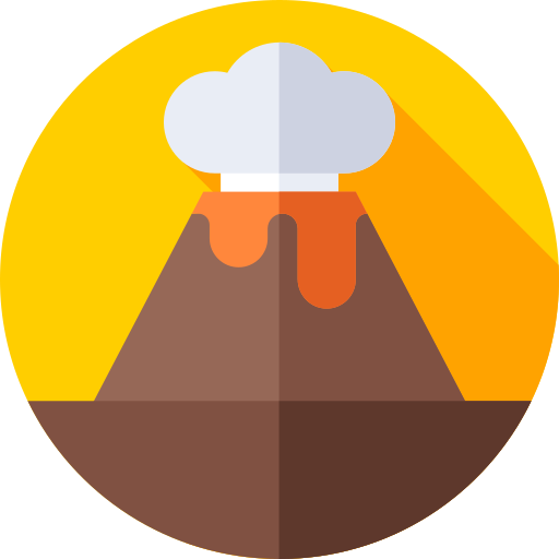 Volcán Flat Circular Flat icono
