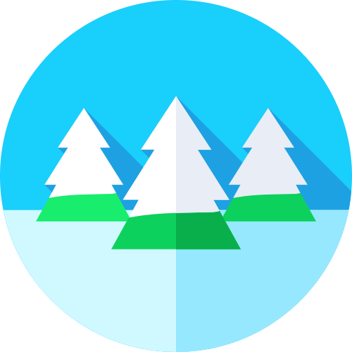 Invierno Flat Circular Flat icono