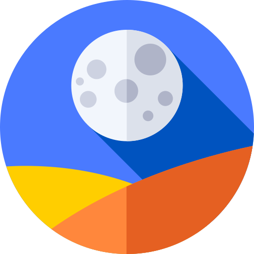 luna Flat Circular Flat icona