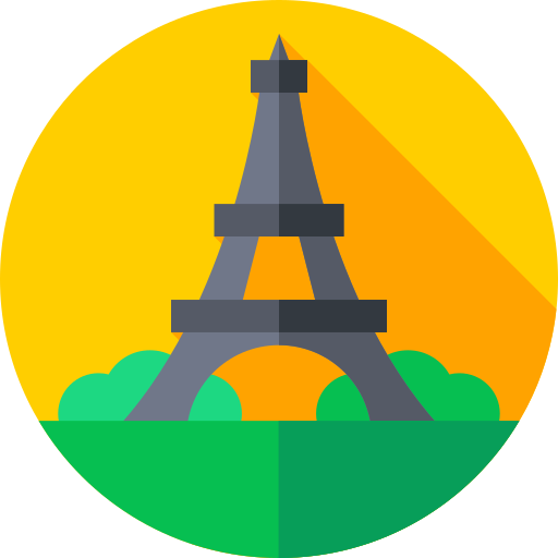 에펠 탑 Flat Circular Flat icon