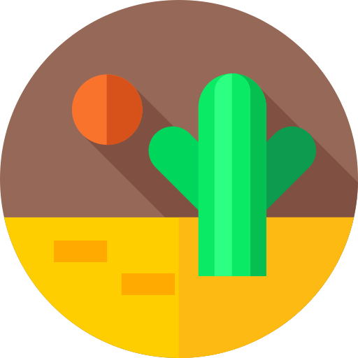 deserto Flat Circular Flat icona
