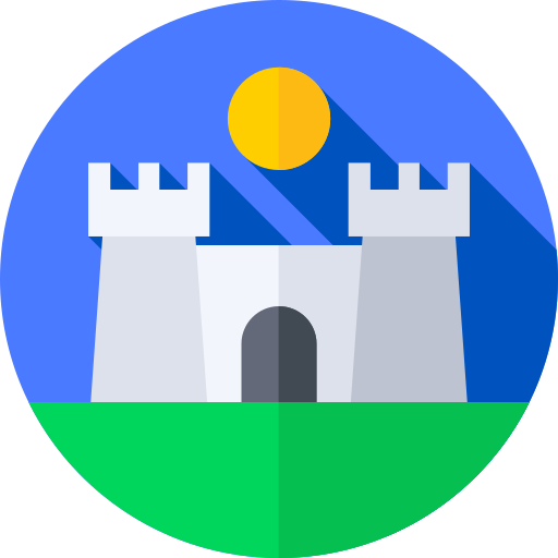 Castillo Flat Circular Flat icono