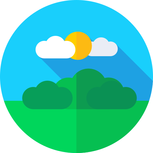 Arbustos Flat Circular Flat icono