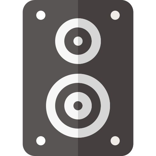 altavoz Basic Rounded Flat icono