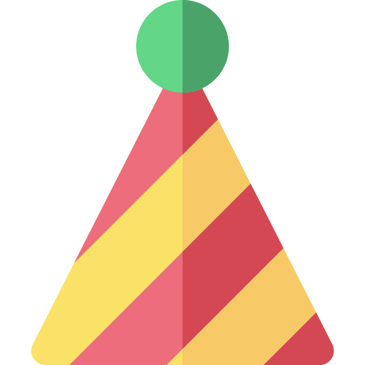sombrero de fiesta Basic Rounded Flat icono