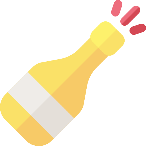 champán Basic Rounded Flat icono