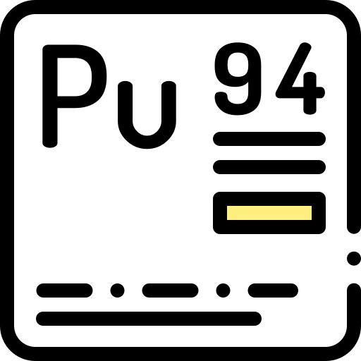 플루토늄 Detailed Rounded Lineal color icon