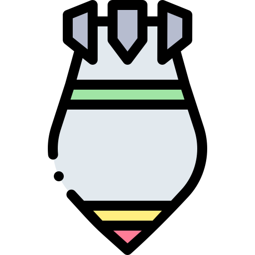 원자 폭탄 Detailed Rounded Lineal color icon