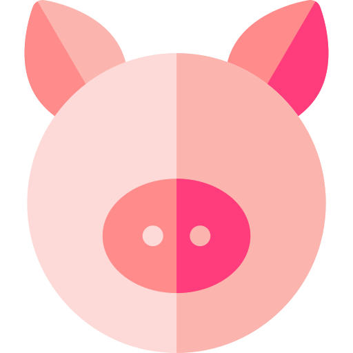 豚 Basic Rounded Flat icon