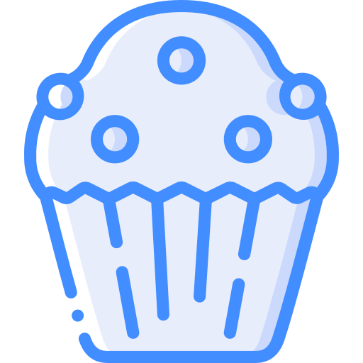 muffin Basic Miscellany Blue Ícone