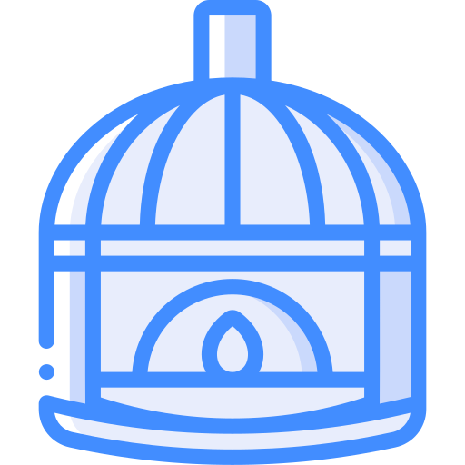 Pizza oven Basic Miscellany Blue icon