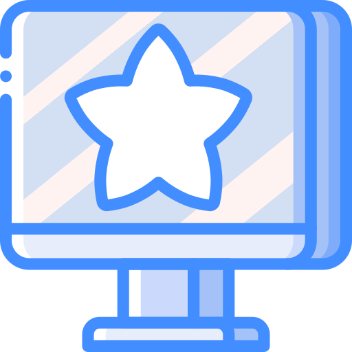 monitor Basic Miscellany Blue icoon