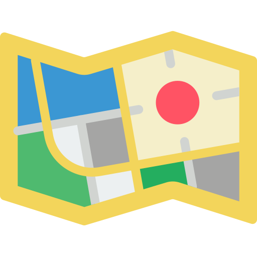 kaart Basic Miscellany Flat icoon