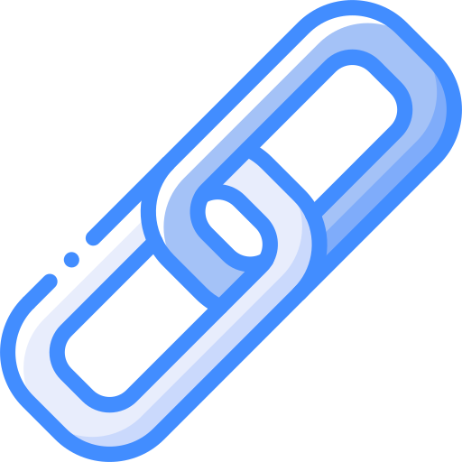 Link Basic Miscellany Blue icon
