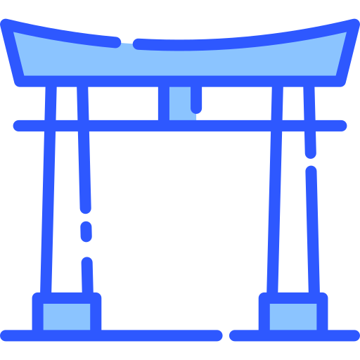 santuario di itsukushima Vitaliy Gorbachev Blue icona