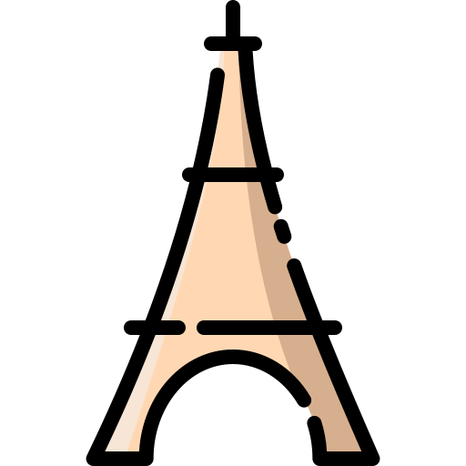 Eiffel tower Vitaliy Gorbachev Lineal Color icon