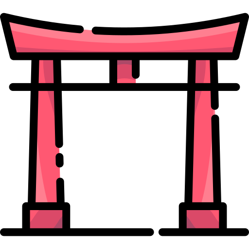 Świątynia itsukushima Vitaliy Gorbachev Lineal Color ikona