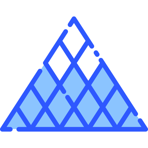 ルーブル美術館のピラミッド Vitaliy Gorbachev Blue icon