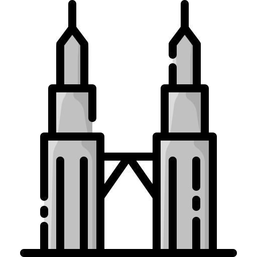wieże petronasu Vitaliy Gorbachev Lineal Color ikona