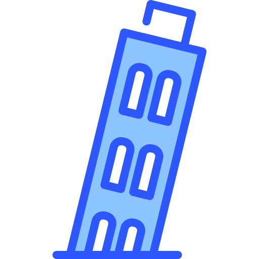 scheve toren van pisa Vitaliy Gorbachev Blue icoon